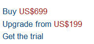 Buy from ...; Upgrade from ...; Get the trial