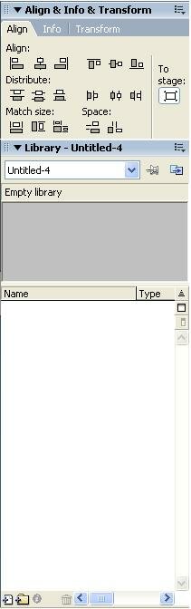 The Align and Library Panels