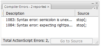 Two compiler errors